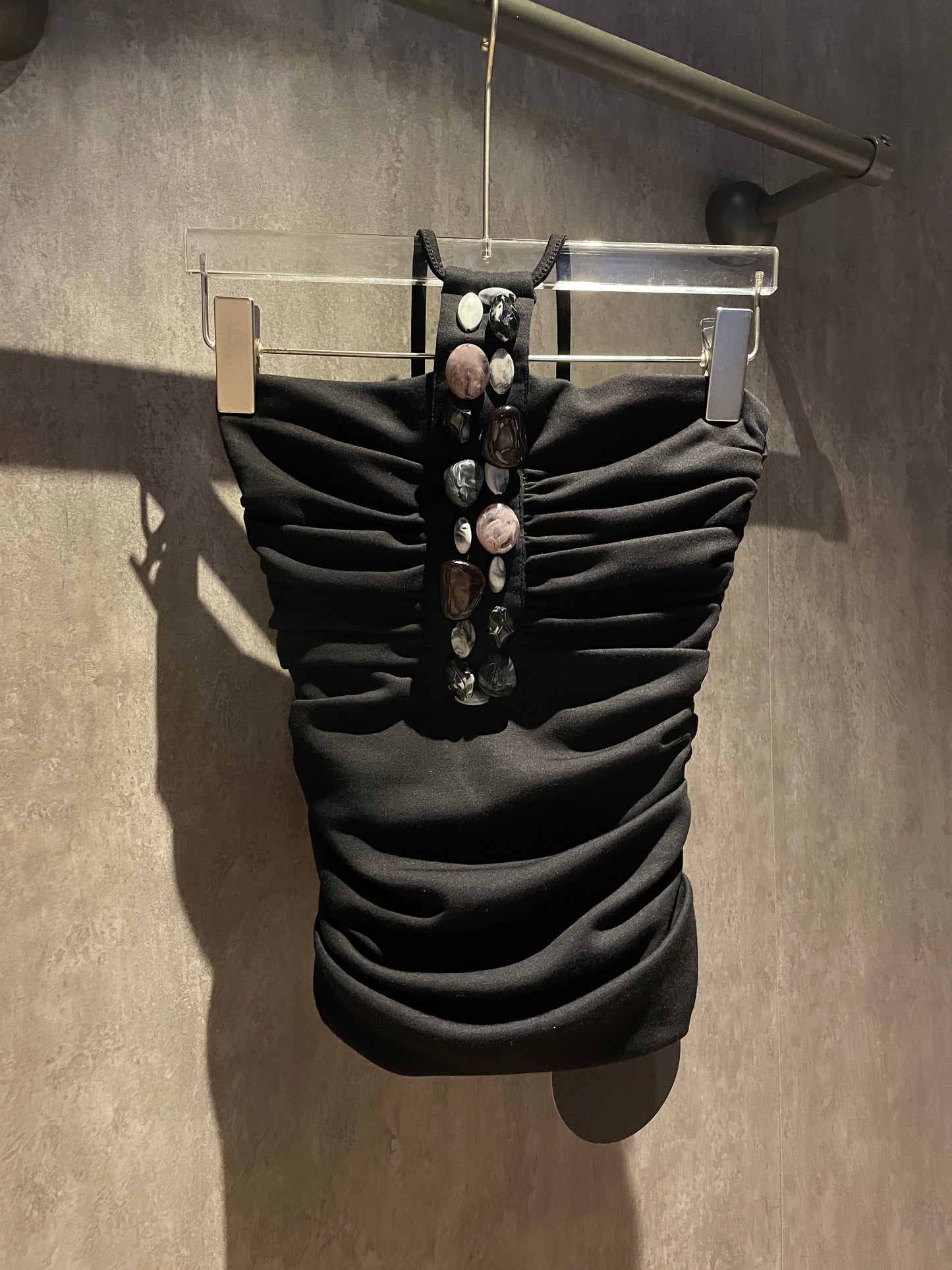 May1805 Stone-look halter neck top