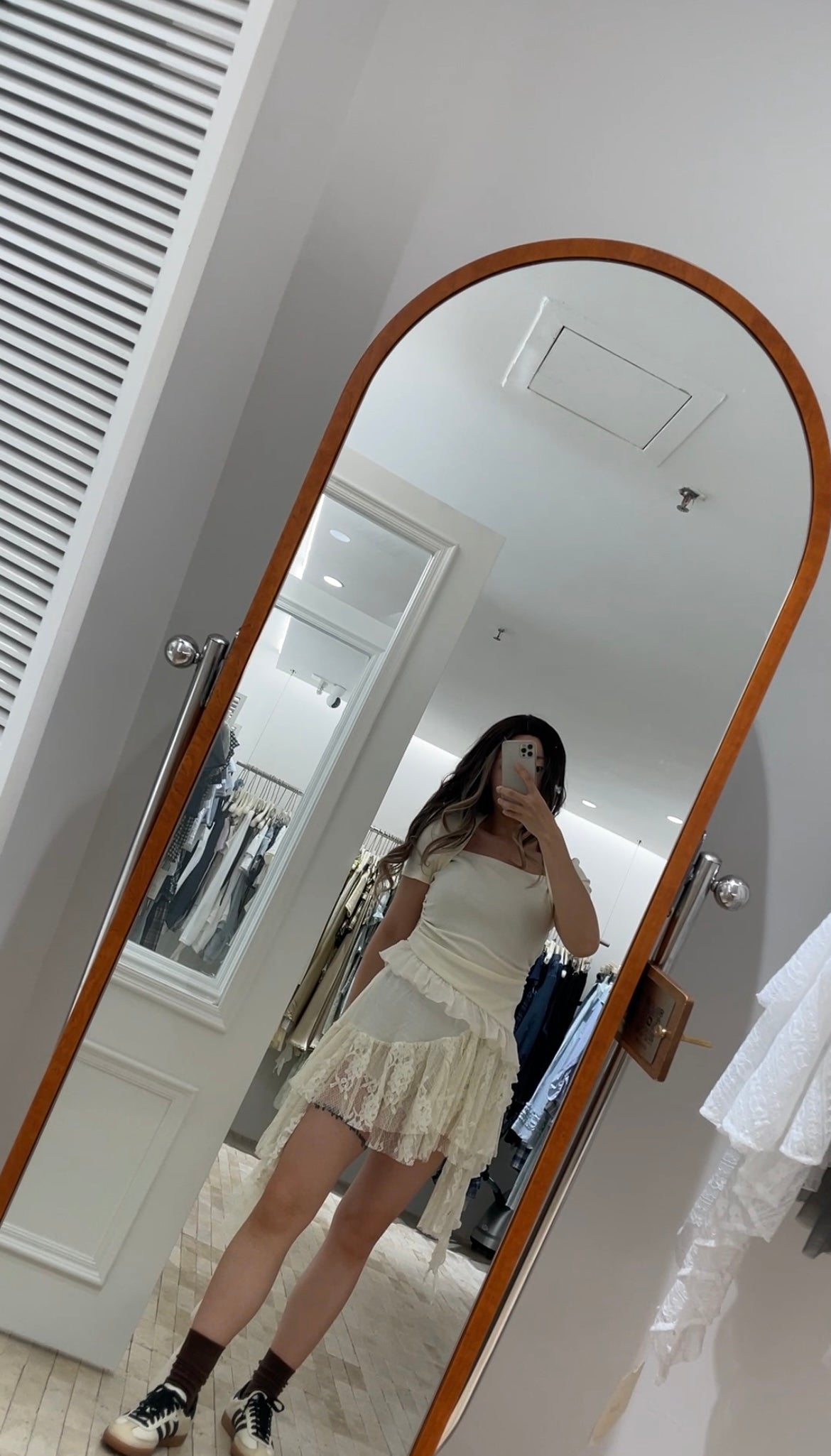 May1011 Asymmetric Lace Skirt