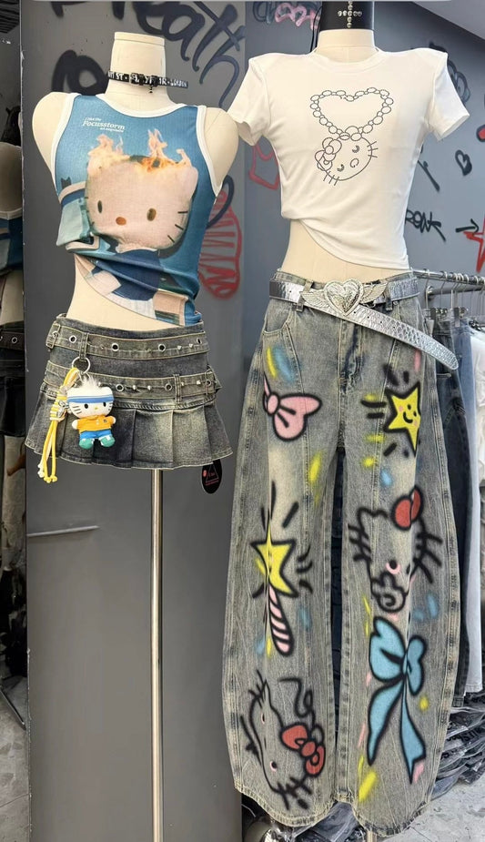 May2201 Kitty Graffiti Pants