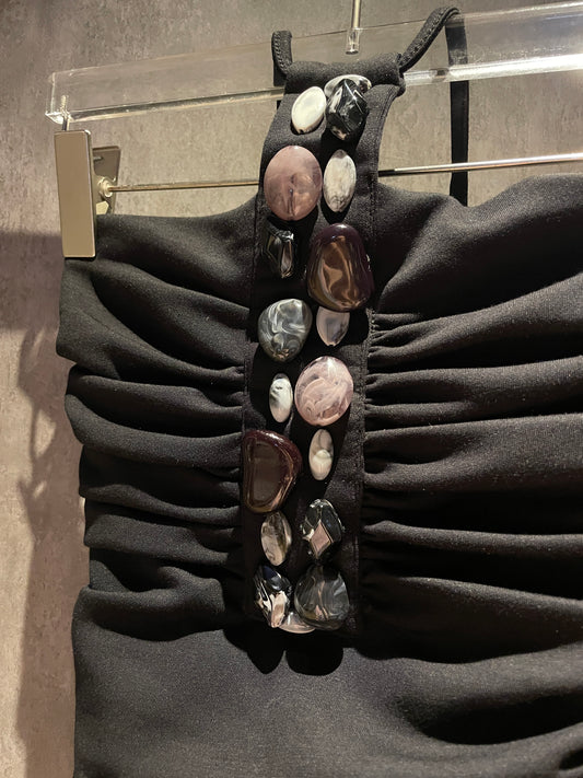 May1805 Stone-look halter neck top