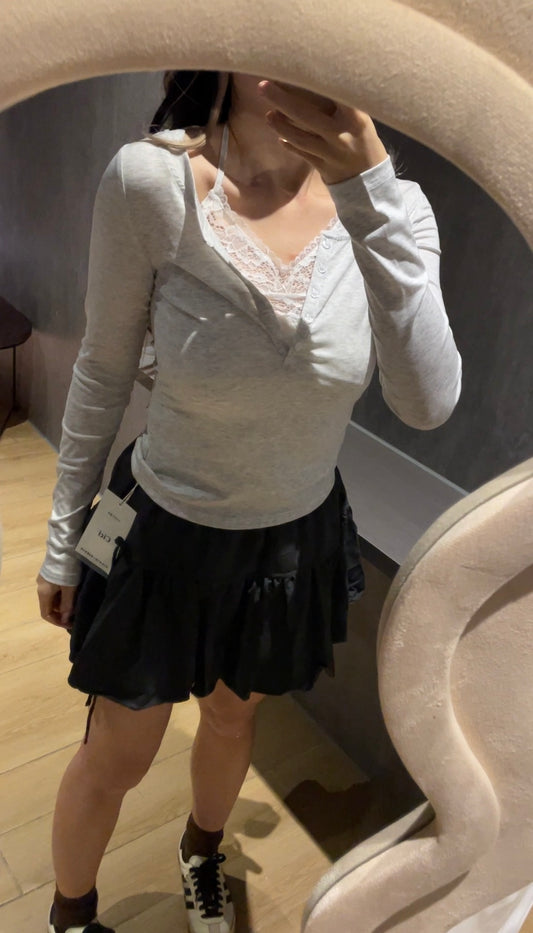 May1006 Lace Shirt Top