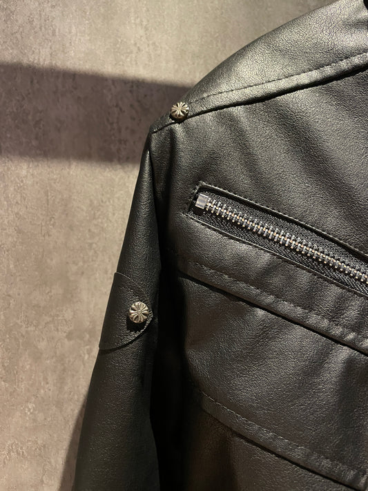 May1107 Biker Leather Jacket